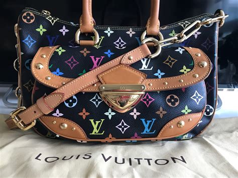 lv black multicolor bag